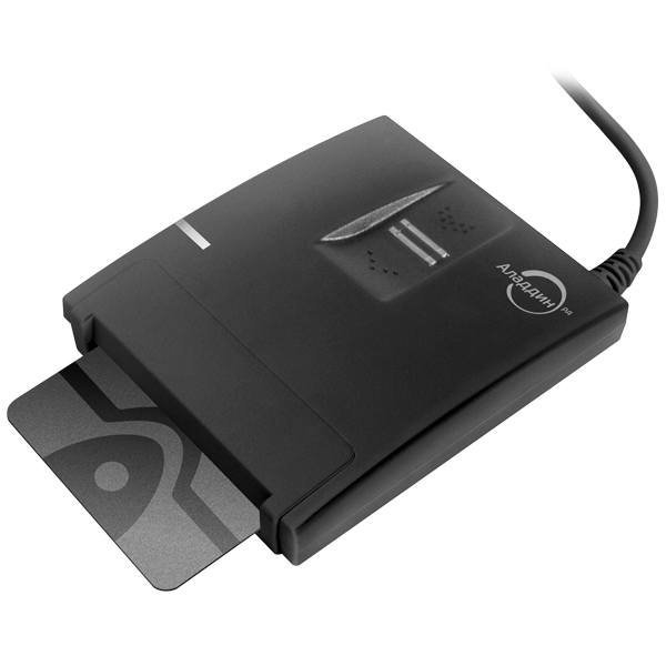 ASEDrive IIIe Bio Combo. Внешний карт-ридер для USB-порта с встроенным сканером отпечатка пальца. 